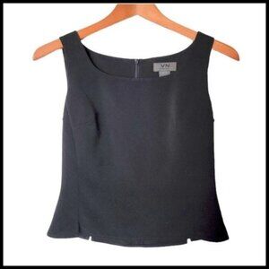 Votre Nom‎ Black Tank Top size S Small Cropped Back Zipper